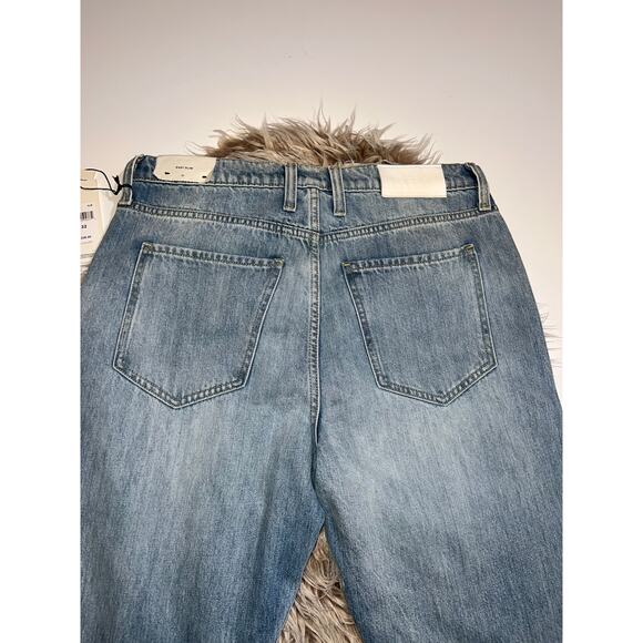 7 for all mankind easy slim blue jeans with heart  embroidered - Picture 4 of 16